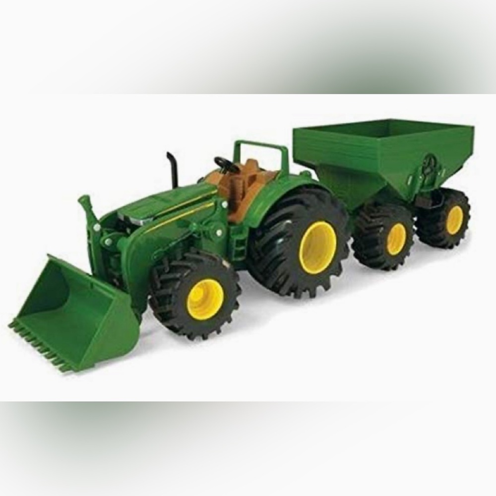 NEW| John Deere 8" Monster Treads Tractor Wagon and Loader Durable and Long-Last